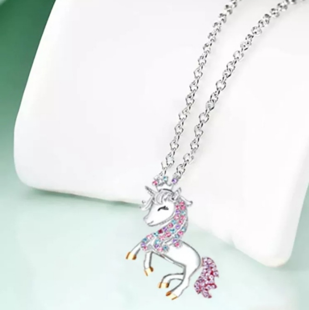 Unicorn Necklace with Crystal, Beautiful and High quality